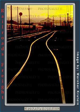 Curvy Railroad Track, Container Shipping Terminus, Oakland, California, 10 August 1987