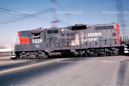 SP 3336, Southern Pacific, Rebuilt EMD GP9R, 12 February 1988