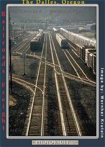 Rail Yard, Columbia River Basin, Shineing Railroad Tracks, 11 August 1991