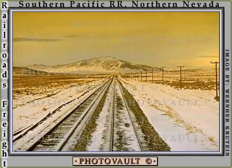 Railroad Tracks in the Snow, Ice, hills, mountains, 31 December 1992