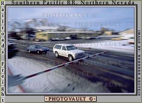 crossing gate, Snow, Cold, Ice, Frozen, Icy, Winter, Caution, warning, 31 December 1992