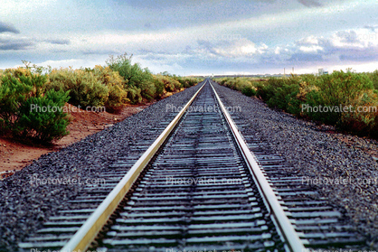 Converging Rail Lines, Vanishing Point, Railroad, 13 November 1993
