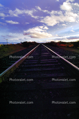 Converging Rail Lines, Vanishing Point, Railroad, 13 November 1993
