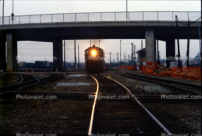 SP 1416 Diesel Electric Locomotive,Shiney Rail, Bridge, 1 January 1994
