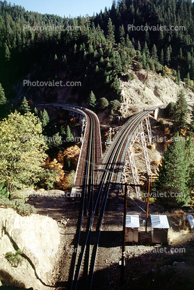 Keddie Wye, Junction, Feather River Canyon Route, Sierra-Nevada Mountains, 24 October 1994