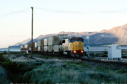 UP 6297, Union Pacific, Diesel Electric Locomotive, Black Rock Desert, Gerlach, Nevada