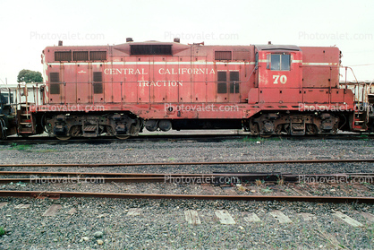 CCT 70, EMD GP7, Central California Traction, Diesel Electric Locomotive, Eureka, California