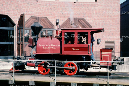 Sespe 1, Fillmore & Western Railway Co., Steam Engine, Turntable, Roundhouse