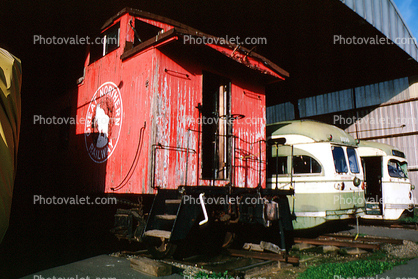 Great Northern Caboose, Solano County, 12  March 2000