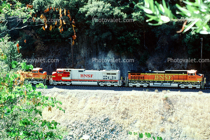 BNSF 778, BNSF 4363, Burlington Northern Santa-Fe, Feather River Canyon, Sierra-Nevada Mountains