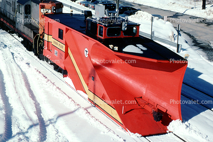 MBTA 2746, Snow Plow, Acton MA, Massachusetts Bay Transportation Authority, 1950s