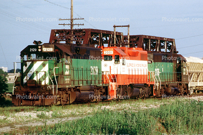 2129, Burlington Northern, Colorado & Wyoming Railway, Fort Worth Texas
