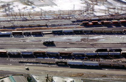 Rail Yard over Chicago