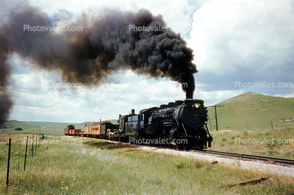 2-10-2, Colorado and Southern, Boulder Colorado, July 1959, 1950s