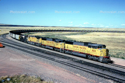 Coal Train, UP 6122, UP 6239, Union Pacific, Reno Wyoming