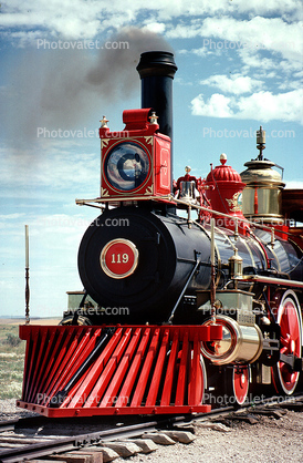 Union Pacific No. 119, UP 119, 4-4-0, First Transcontinental Railroad, Golden Spike