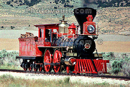 Jupiter Steam Engine, 4-4-0, Central Pacific Railroad #60, Promontory, National Historic Civil Engineering Landmark, Joining of the Rails, Transcontinental Railroad, May 10, 1869