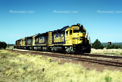 AT&SF, Santa-Fe, ATSF 2958, GP39-2, blue/yellow, August 1985