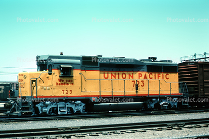 UPY 723, EMD GP15AC, Union Pacific Yard, September 1976