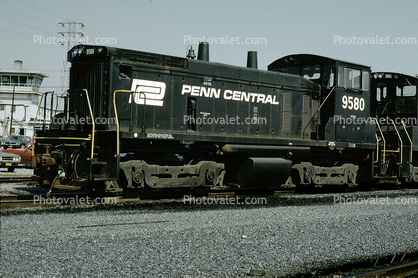 Penn Central Switcher, EMD 9580, SW1500, Buffalo New York, August 1974