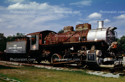 Rusty broken down steam locomotive, Alabama By-Products Corporation