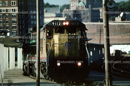 Union Pacific UP 9112, GE C40-8, Burlington Iowa