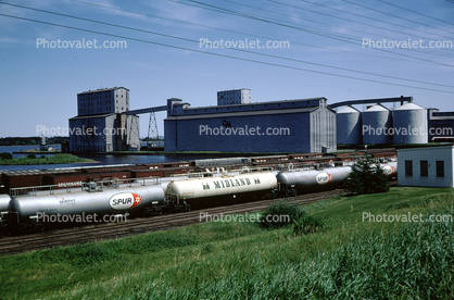 Chemical Tanker Cars, Silo, Warehouse Storage, Midland