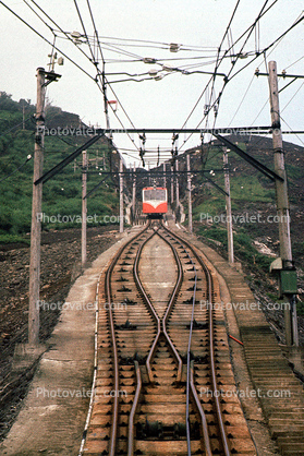 The Hakone Tozan Cablecar railway, Odawara, Japan, August 1968, 1960s
