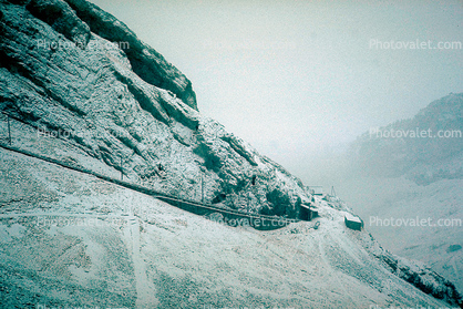 Pilatus, Cold, Ice, Frozen, Icy, Winter, snow shed, snowshed, Snow Shed, 1950s