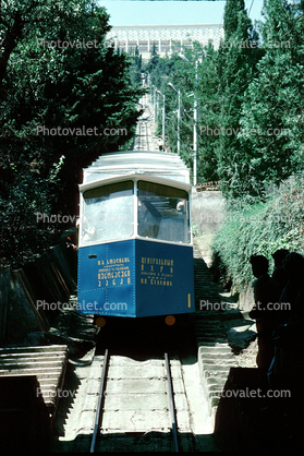 The funicular of Tbilisi, incline, train