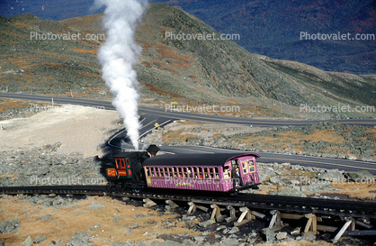 Mount Washington, Vermont Incline, Mount Washington Cog Railway, Worlds First Cog Railway, October 2001