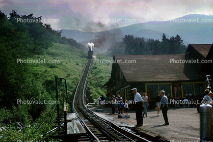Mount Washington Cog Railway, Worlds First Cog Railway, New Hampshire, USA, July 1964, 1960s