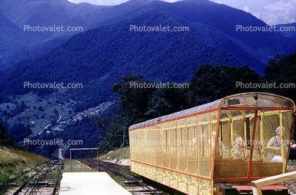 "Ghost Town" incline funicular railway, Maggie Valley, western North Carolina., July 1961, 1960s