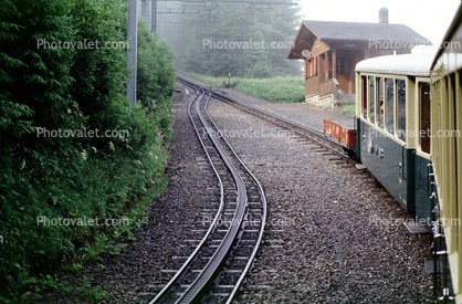 Railroad Tracks, cog, railcar, 1950s