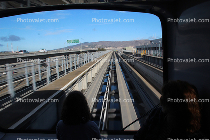 Shuttle Train from Terminals at SFO, San Bruno Mountain