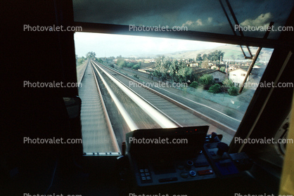 Rail Tracks, BART train, Bay Area Rapid Transit