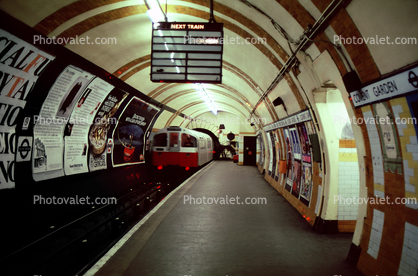 the London Tube, underground, station, platform