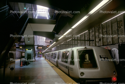 BART train, Bay Area Rapid Transit, station, platform