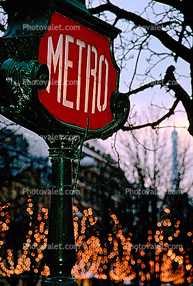 Metro Station Sign, Signage, Paris