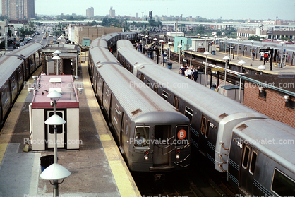 Elevated Subway Trains, Stillwell Avenue Station, Coney Island, Brooklyn, NYCTA