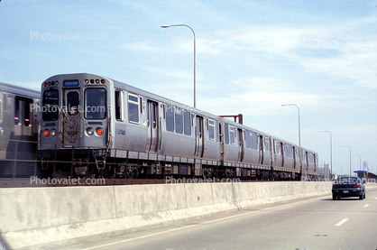 Chicago-El, Elevated, Train, CTA, Highway