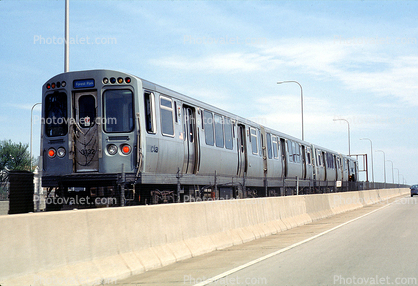 Chicago-El, Elevated, train, CTA, Highway