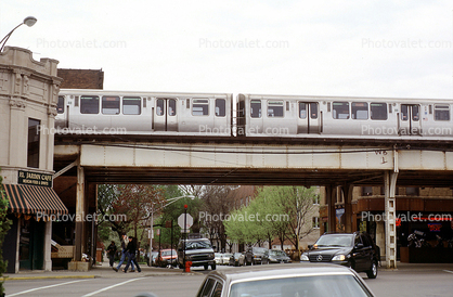 Chicago-El, Elevated, Train, CTA, 3335 N Clark Street, Roscoe Street, El Jardin Cafe