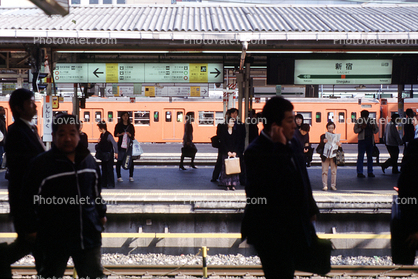 Station Platform, People, Tokyo