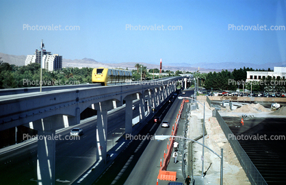 Bombardier MVI Trains, Concrete Guideway, Las Vegas Monorail