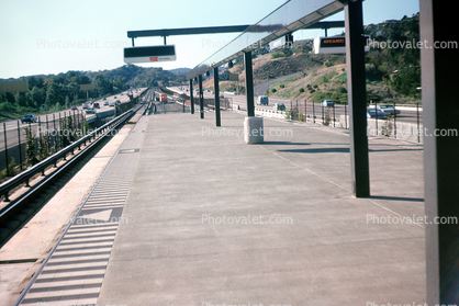 Lafayette BART station, Highway-24, July 1976, 1970s