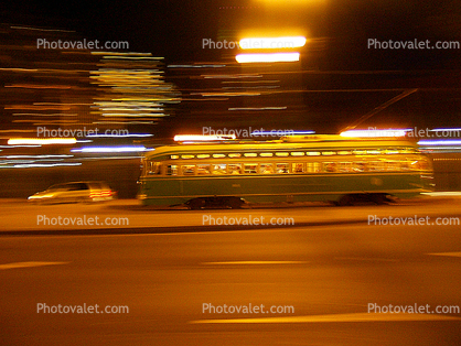 trolley at the Embarcadero, F-Line, Muni, San Francisco, California