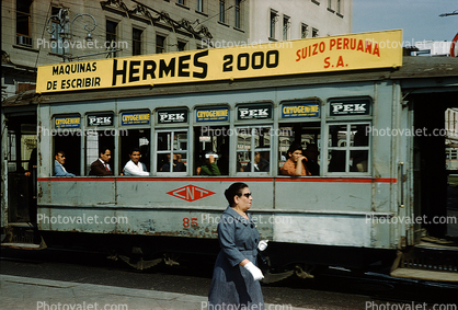 Breda tram, CNT, Lima, 1959, 1950s