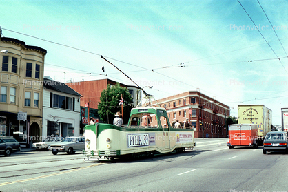 Blackpool-England, No 228, Built 1934, F-Line, Municipal Railway, Open Trolley, Muni, San Francisco, California
