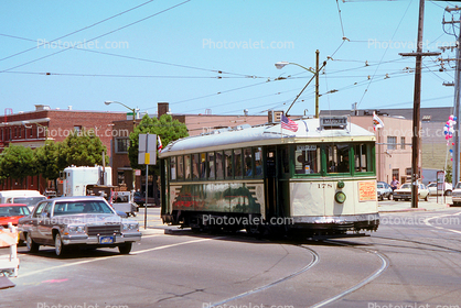 Market Street, F-Line, K-Type Streetcar, 178, San Francisco, California, Tracks